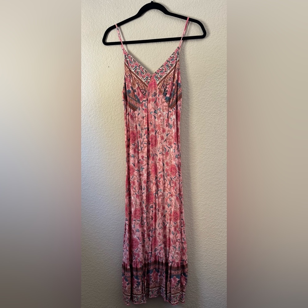 Abyoxi Pink Floral Maxi Dress